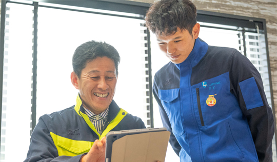 インターンシップの働く様子